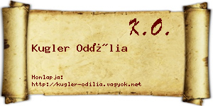 Kugler Odília névjegykártya